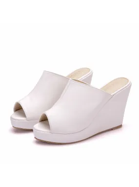 10cm Fishmouth Wedges Sandals Slippers