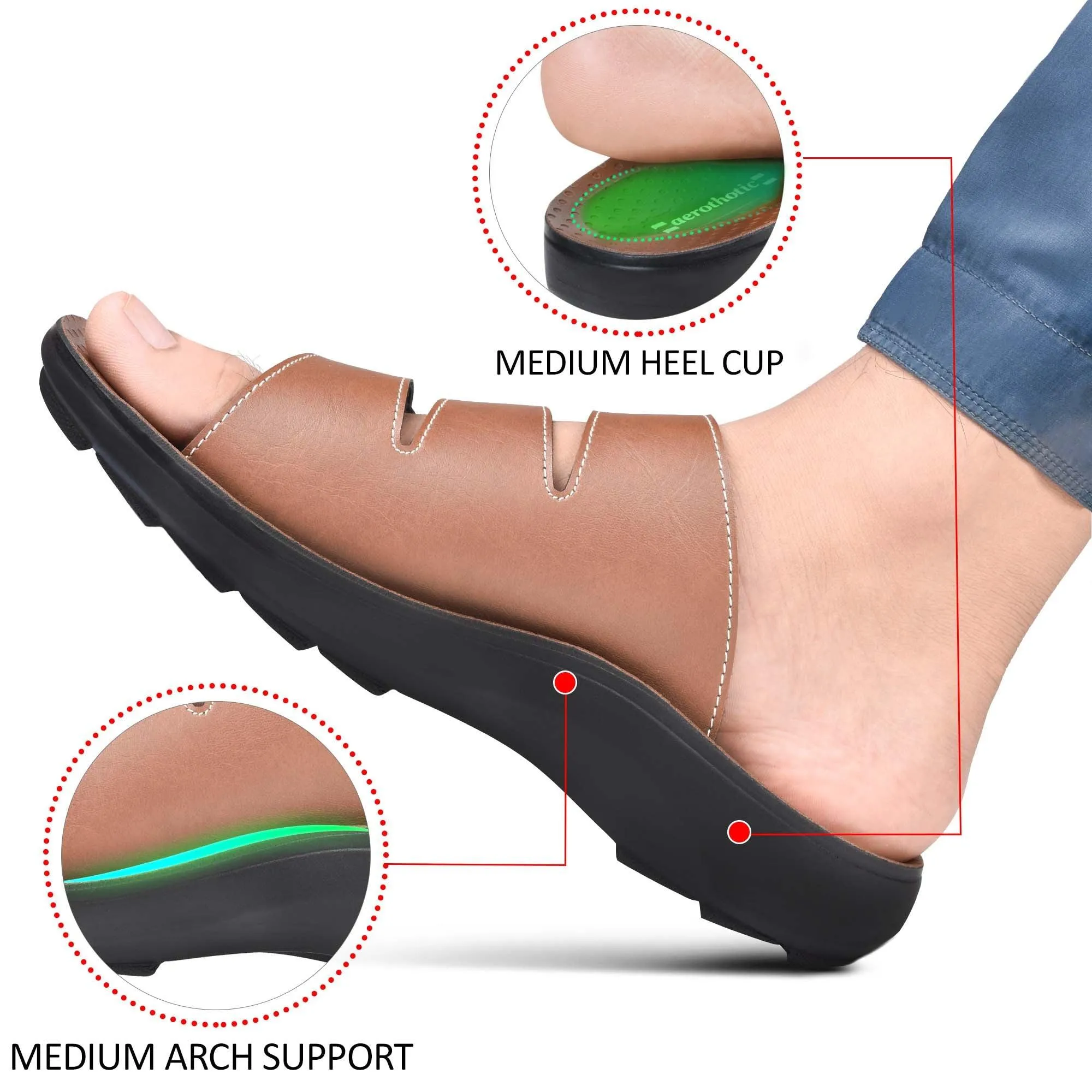 AEROTHOTIC Flick Gents Comfortable Casual Chappal - Original Thailand Imported - M0511