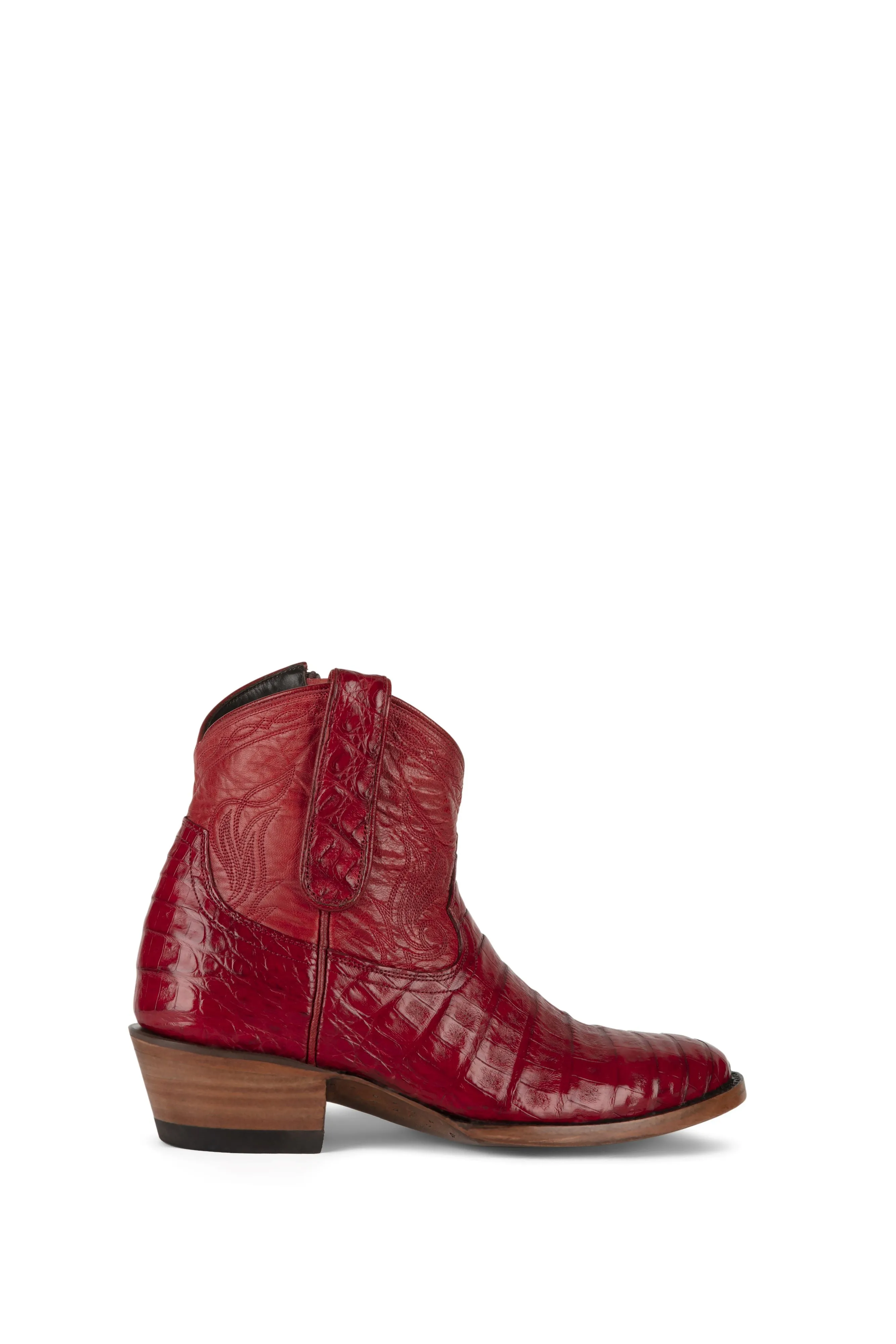 Allens Brand - Sierra Caiman - Round Toe - Red