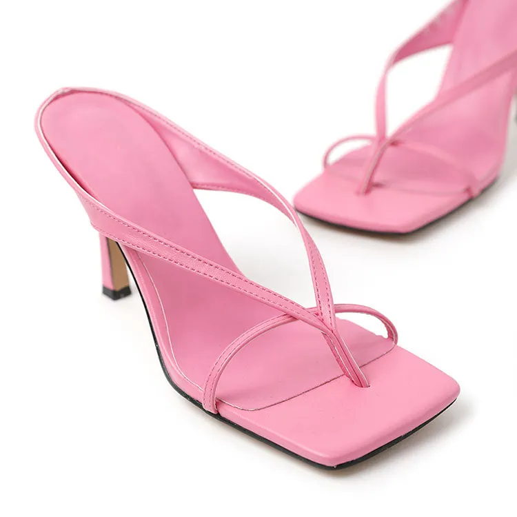 AR-2716 Strappy Flip-flop Heeled Sandals