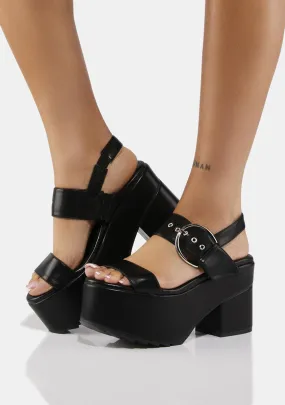 Black Platform Sandals