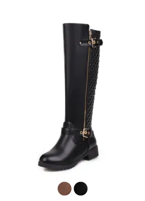 Charles Women's Winter Knee High Black Boots