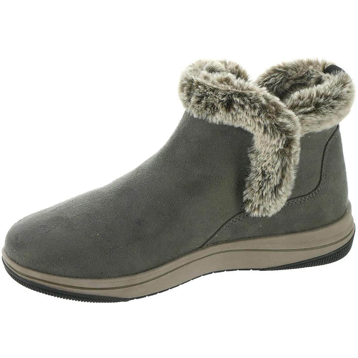 Clarks Womens Breeze Fur Pull-on Casual Ankle Boots