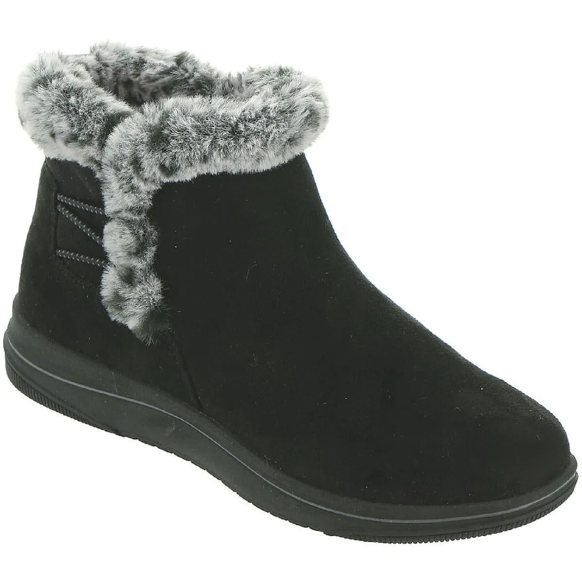 Clarks Womens Breeze Fur Pull-on Casual Ankle Boots