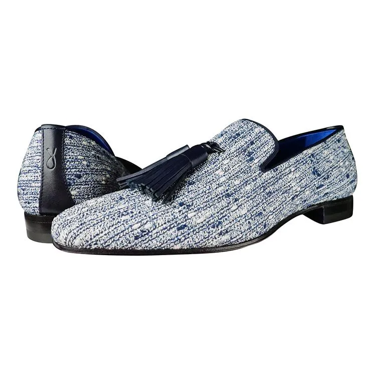 Cobalt Tweed Legare Tassel Loafer