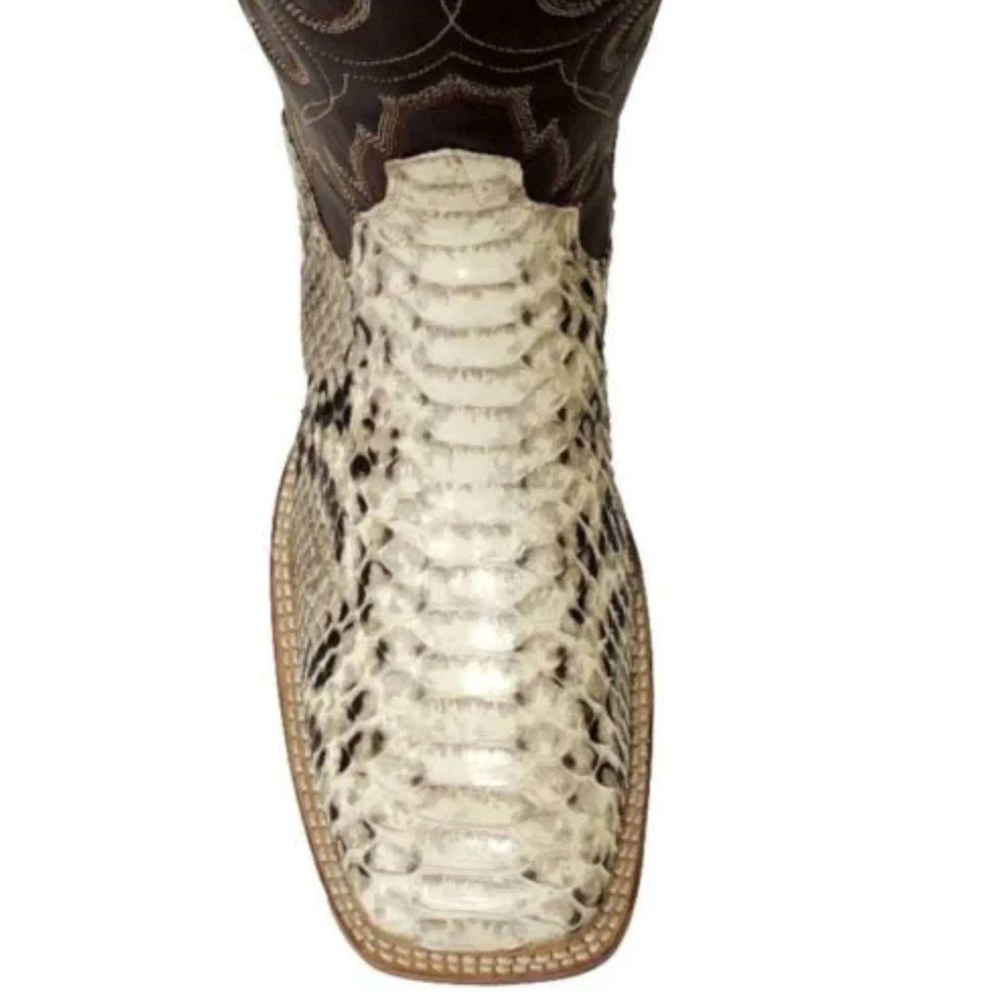 COWTOWN MEN'S SQUARE TOE PYTHON EXOTIC WESTERN BOOT - Q818