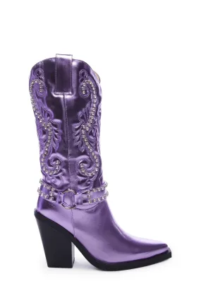 Dalton-4 Cowboy Boots - Lilac