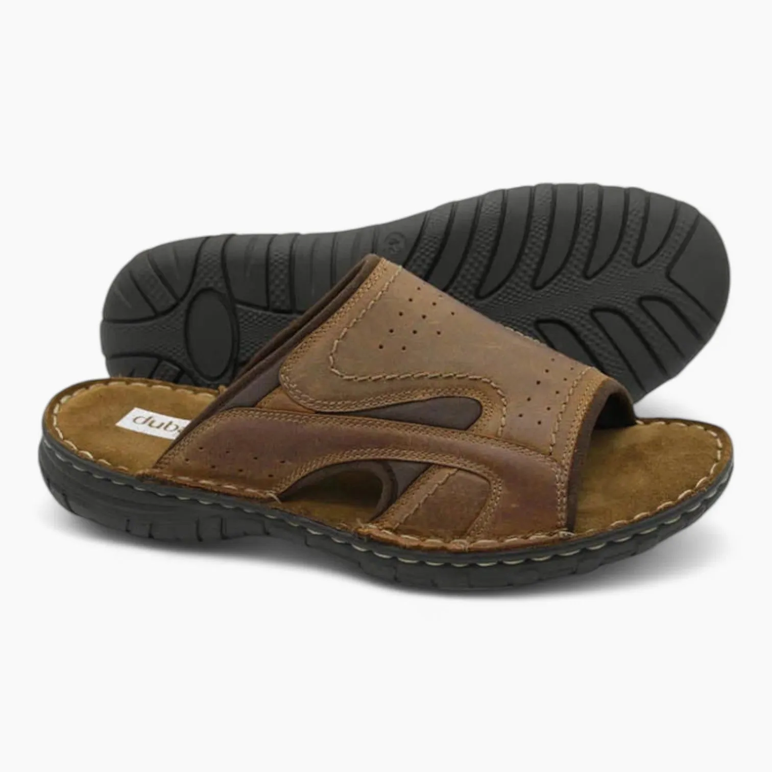 Dubarry Bole Men’s Brown Leather Slip-In Sandals - Comfortable Fit