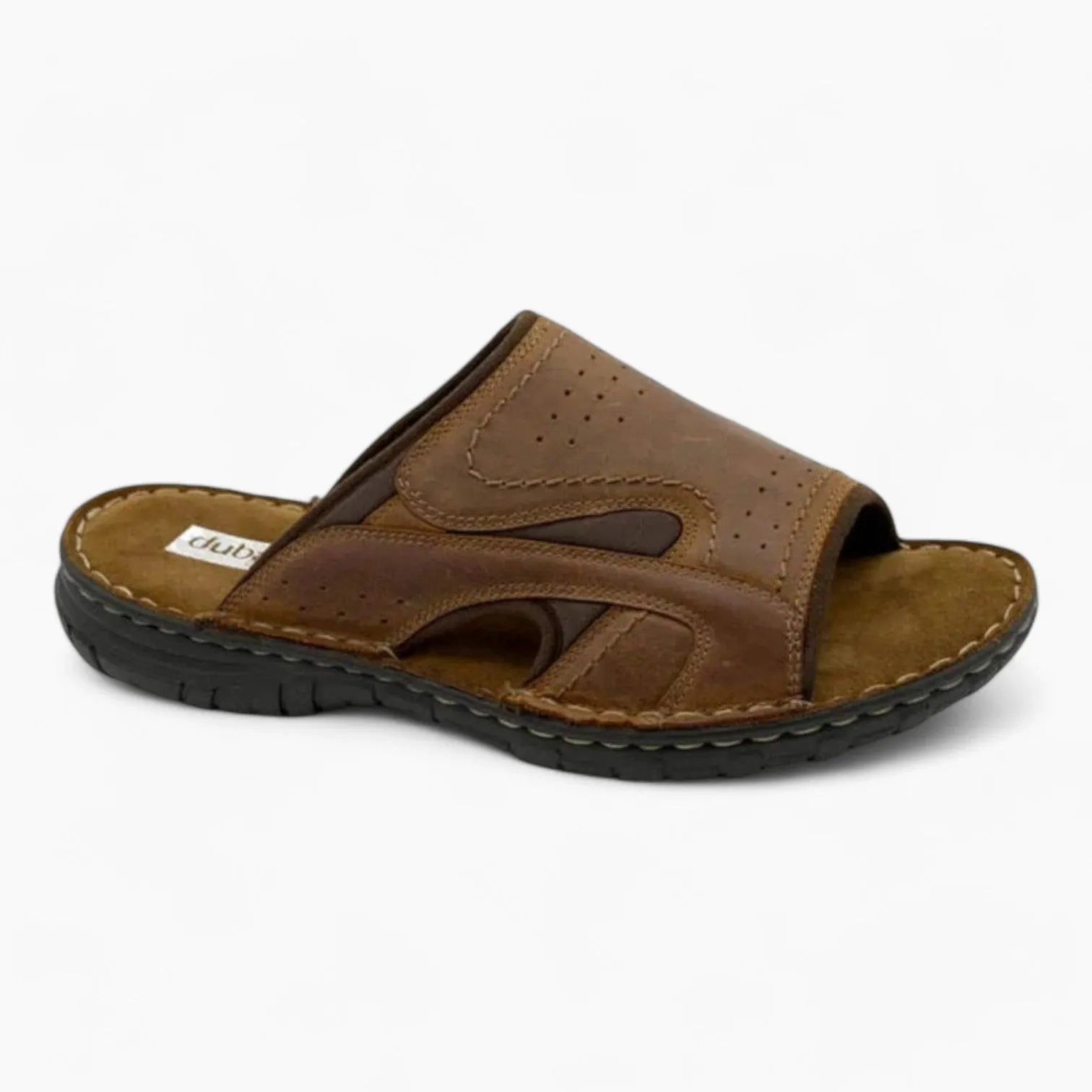 Dubarry Bole Men’s Brown Leather Slip-In Sandals - Comfortable Fit