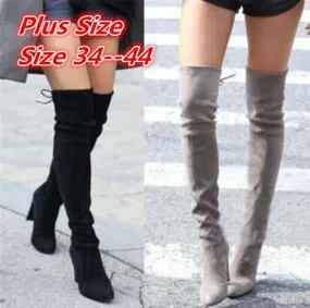 Faux Slim Boots Sexy Over The Knee Thigh High Boots