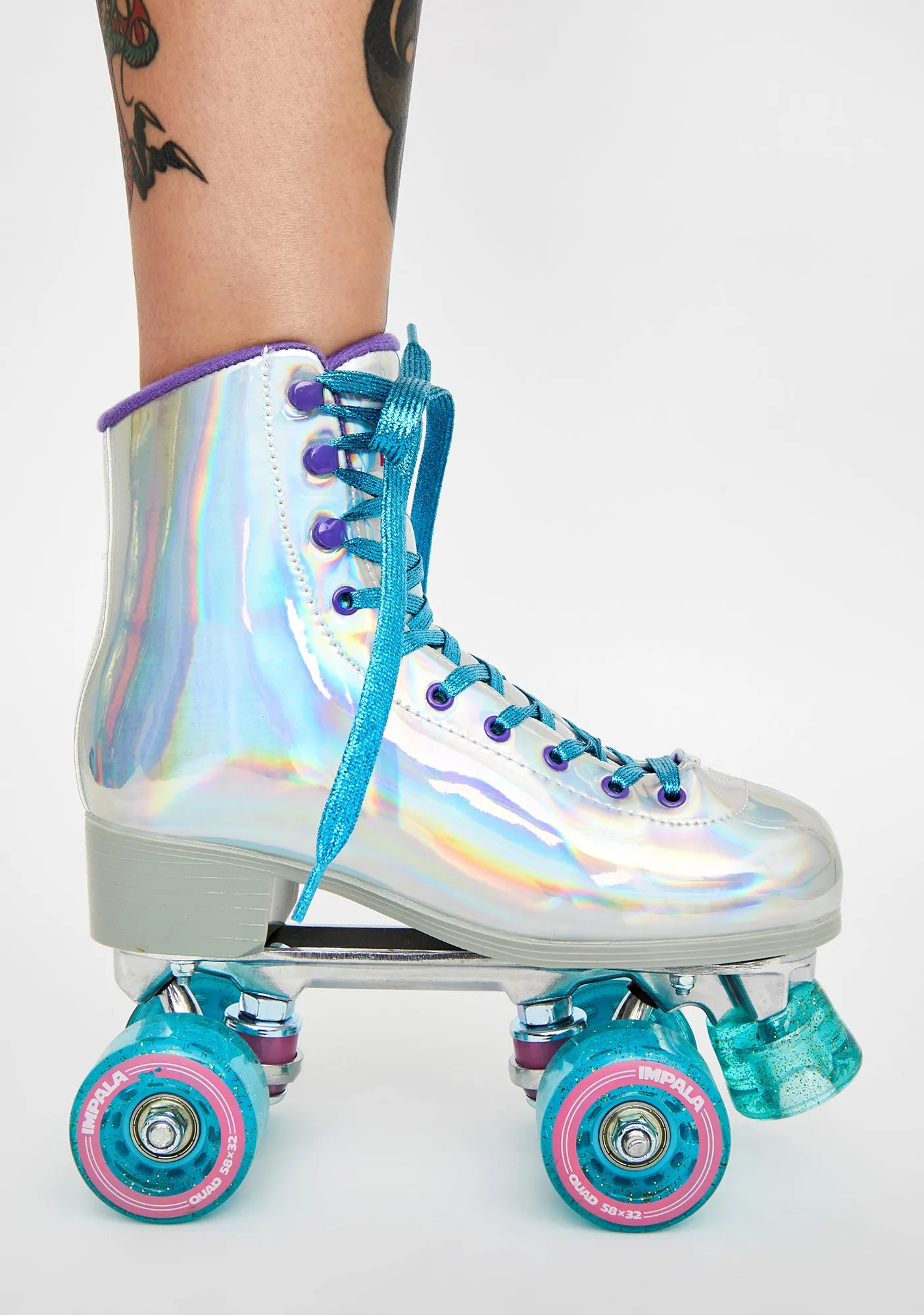 Holographic Impala Quad Skates