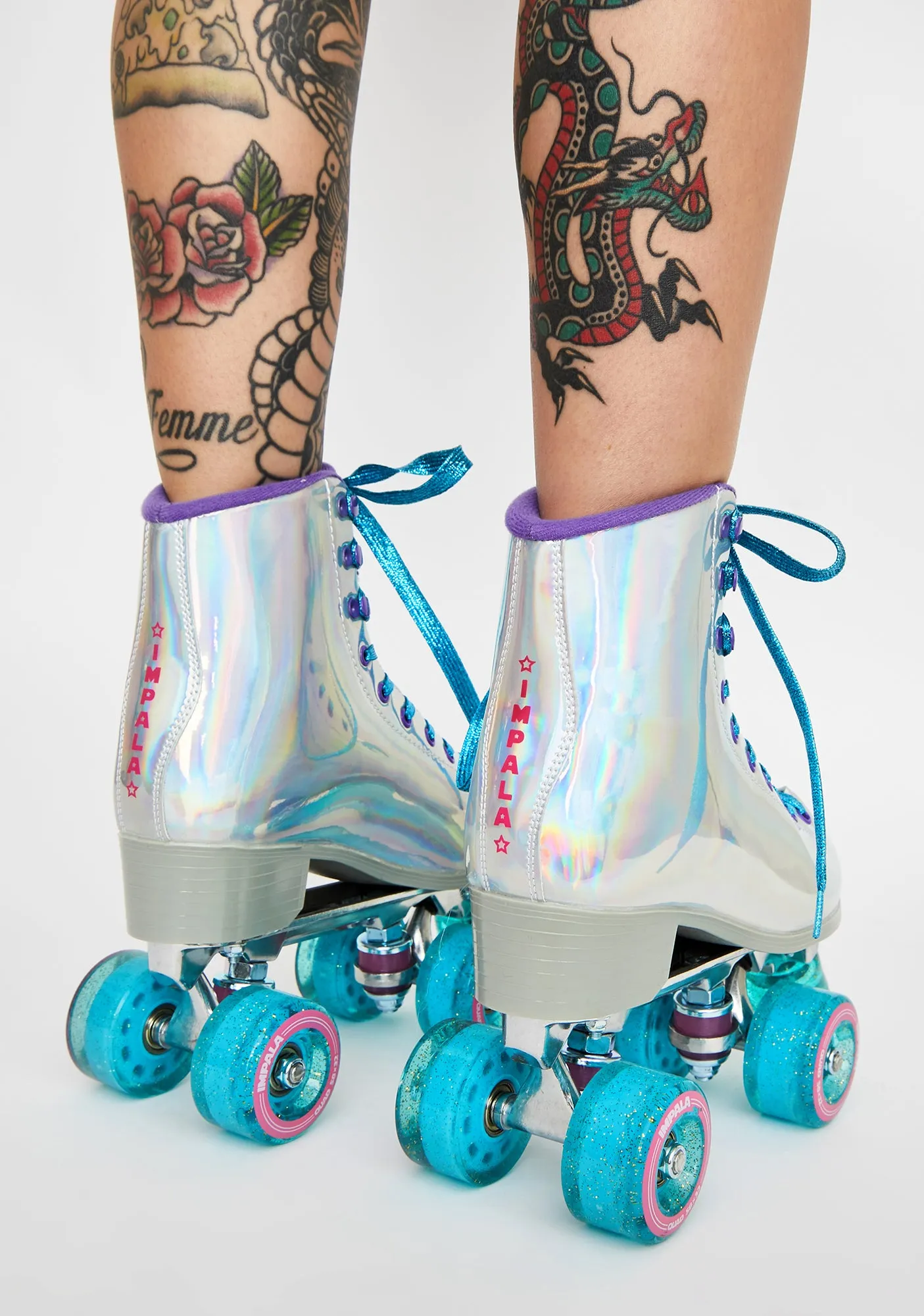 Holographic Impala Quad Skates