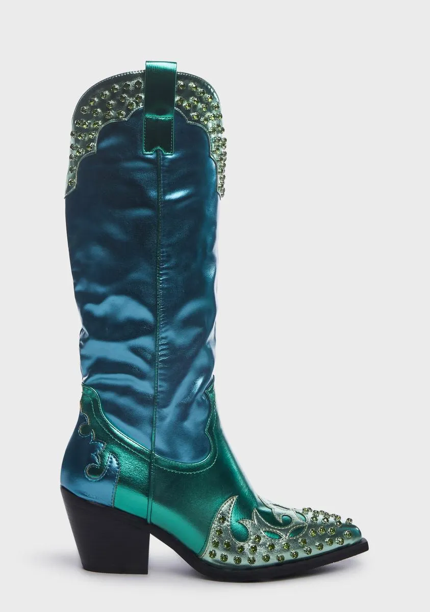 Knox Metallic Cowboy Boots