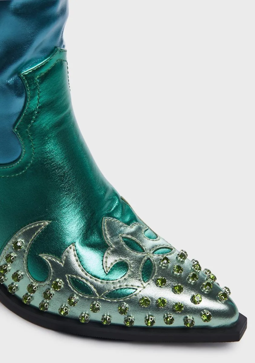 Knox Metallic Cowboy Boots