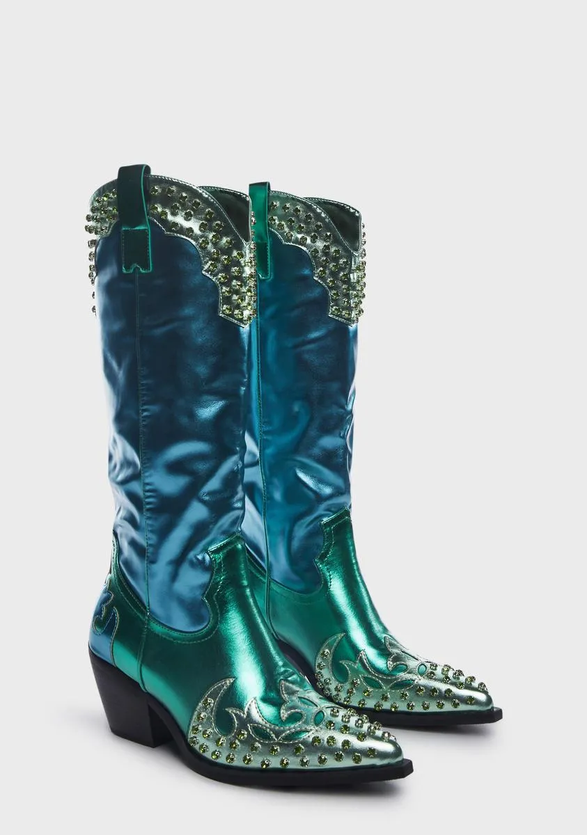 Knox Metallic Cowboy Boots