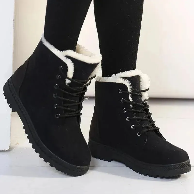 Lace Up Winter Women Snow Boots