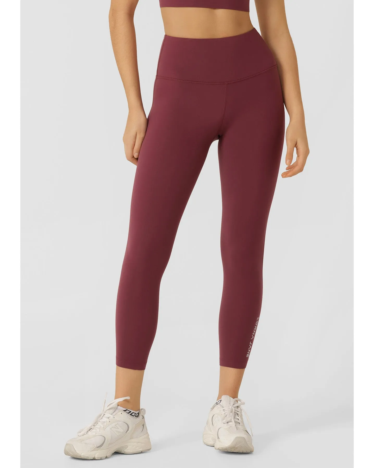 Lorna Jane Lotus No Chafe Phone Pocket Ankle Biter Leggings - Mulberry