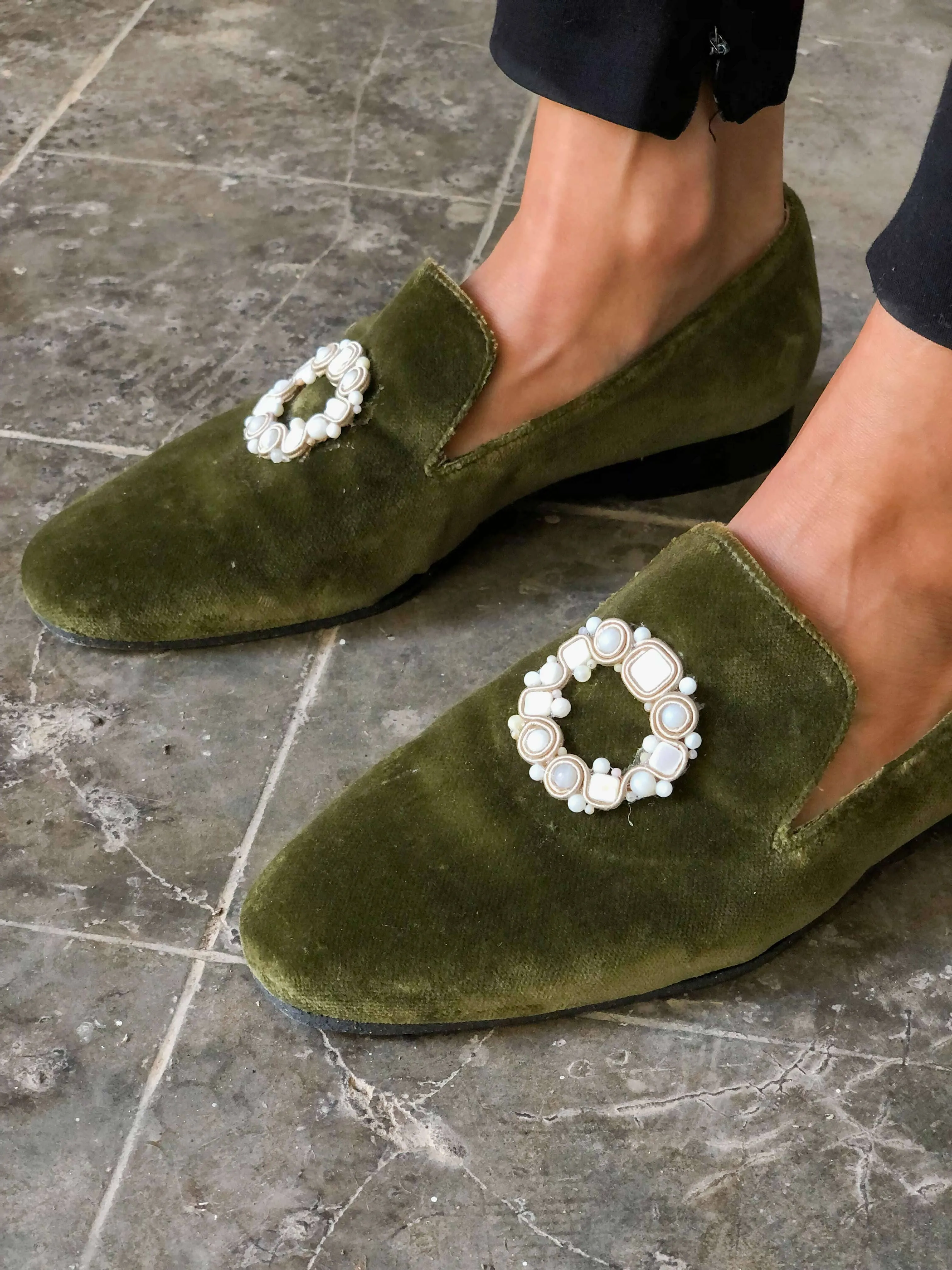 M. Antoinette Velvet Vegan Loafers