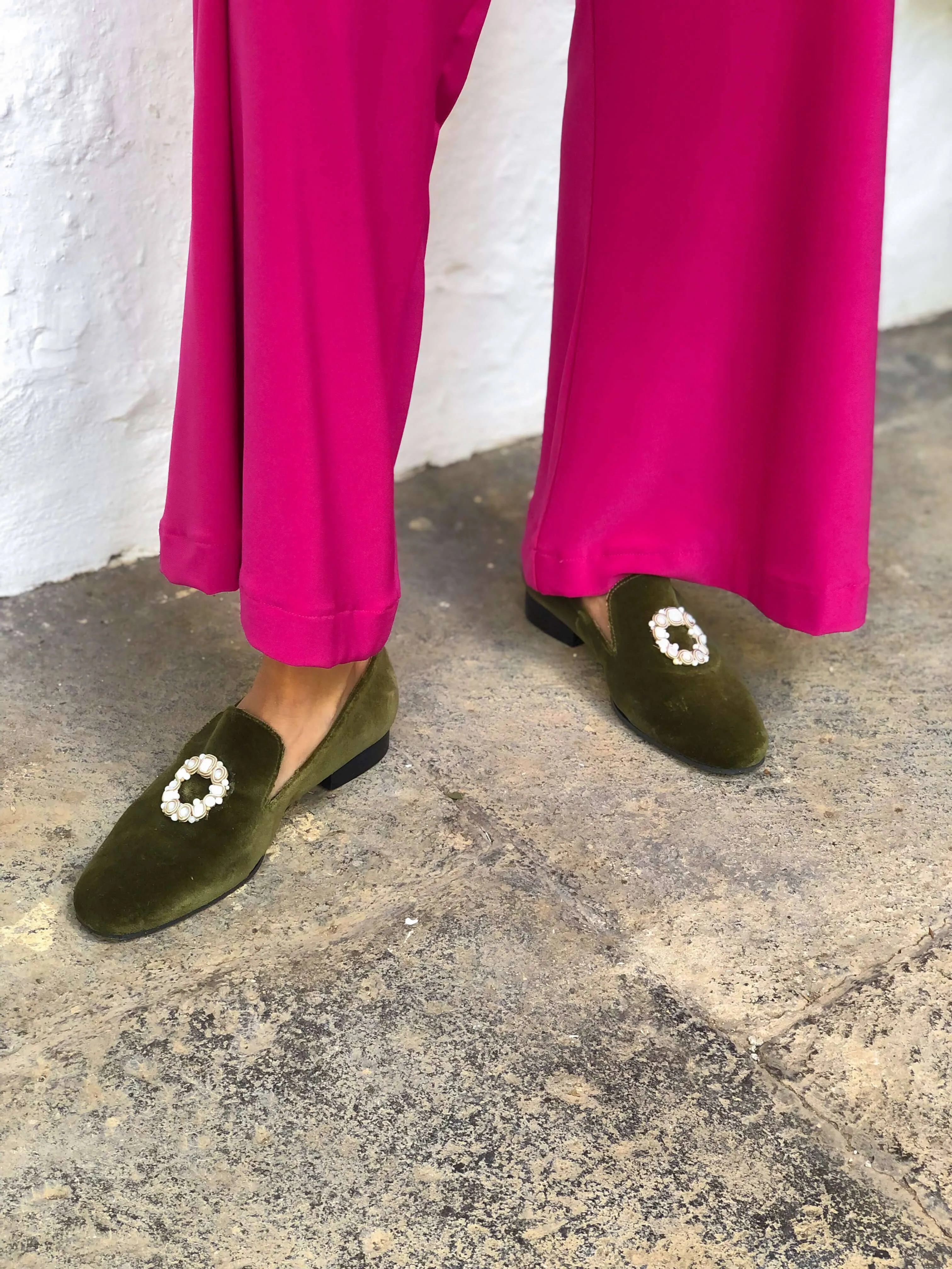 M. Antoinette Velvet Vegan Loafers