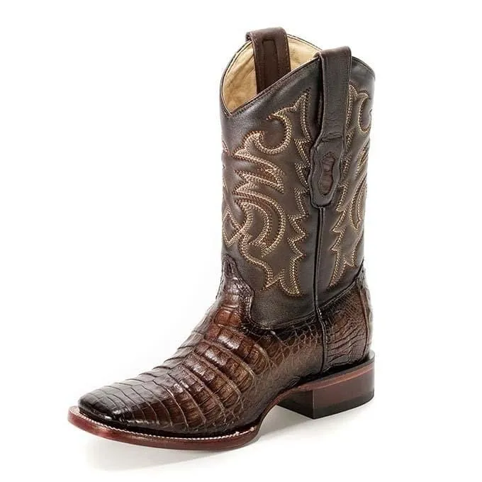 Men's King Exotic Caiman Tail Wide Square Toe Boot 48220116