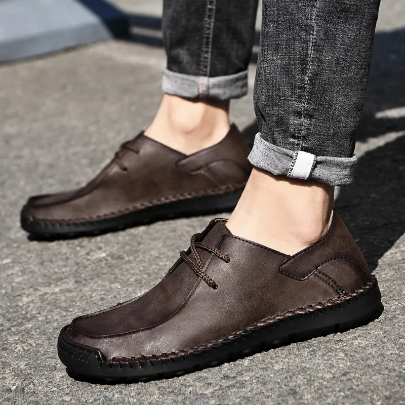 Men's Leather Loafers Pumps Slip On Comfortable Shoes | F2288