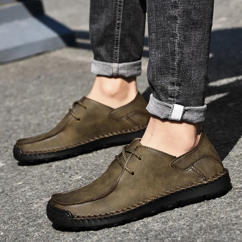 Men's Leather Loafers Pumps Slip On Comfortable Shoes | F2288