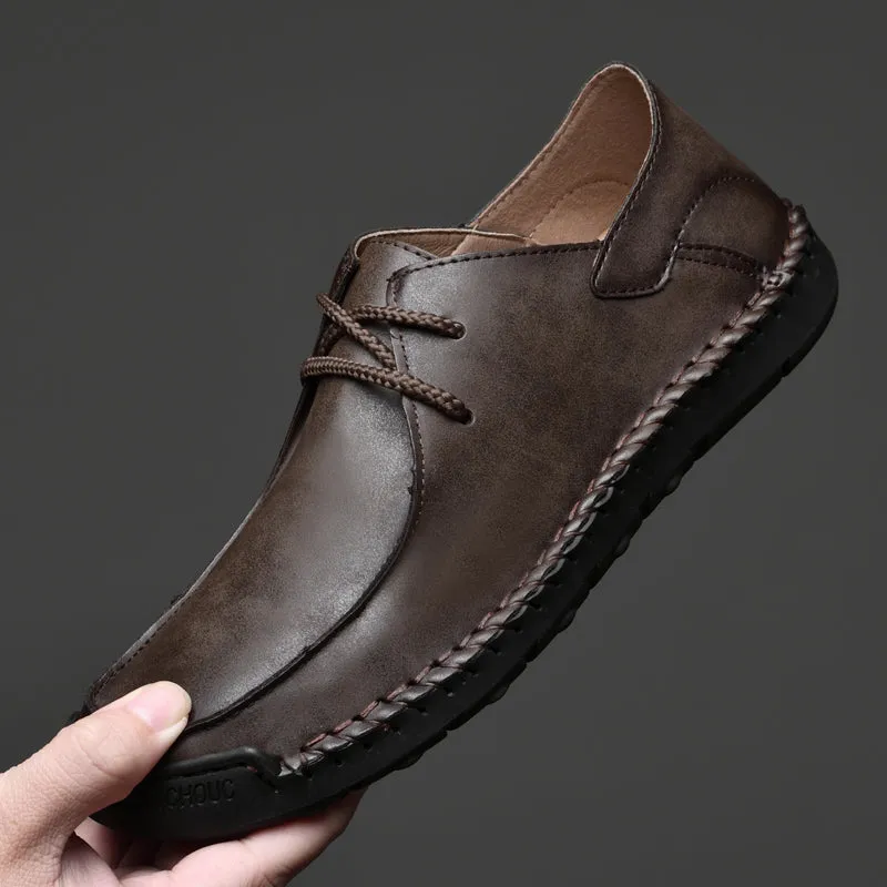 Men's Leather Loafers Pumps Slip On Comfortable Shoes | F2288