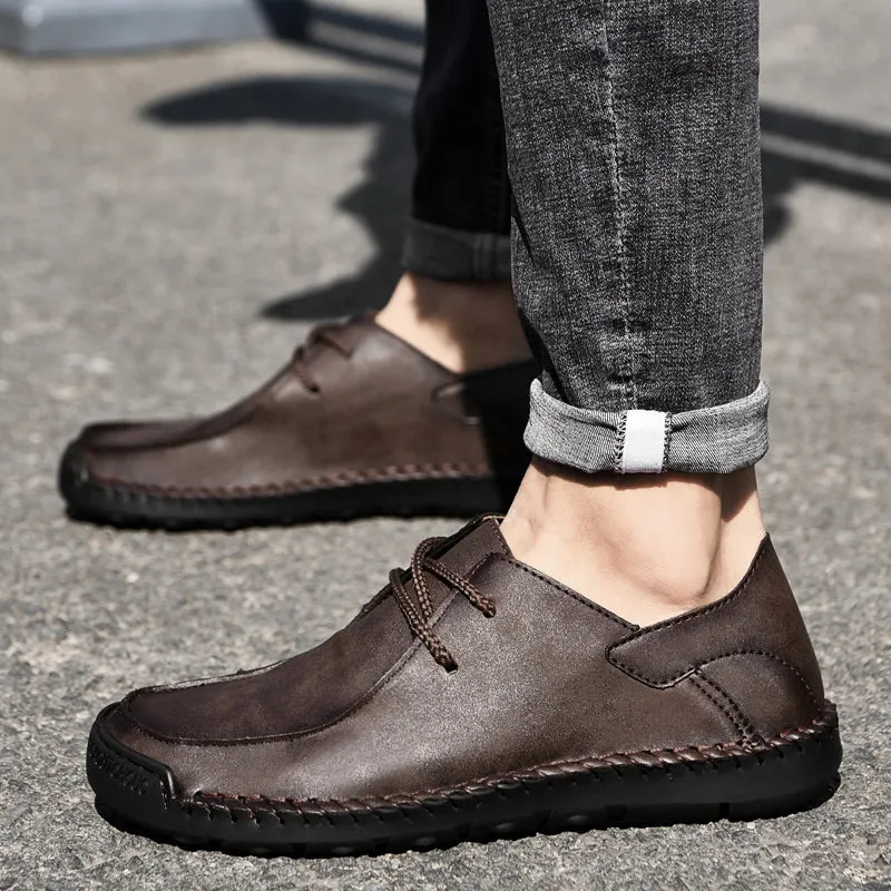 Men's Leather Loafers Pumps Slip On Comfortable Shoes | F2288