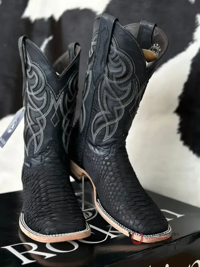 MENS PYTHON NEGRO EXOTIC BOOT