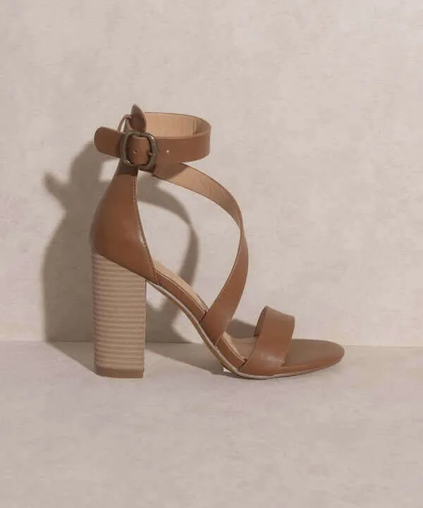 OASIS SOCIETY Kimberly -Brown Strappy Sandals Heels