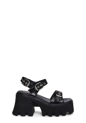 On Hold Platform Sandals