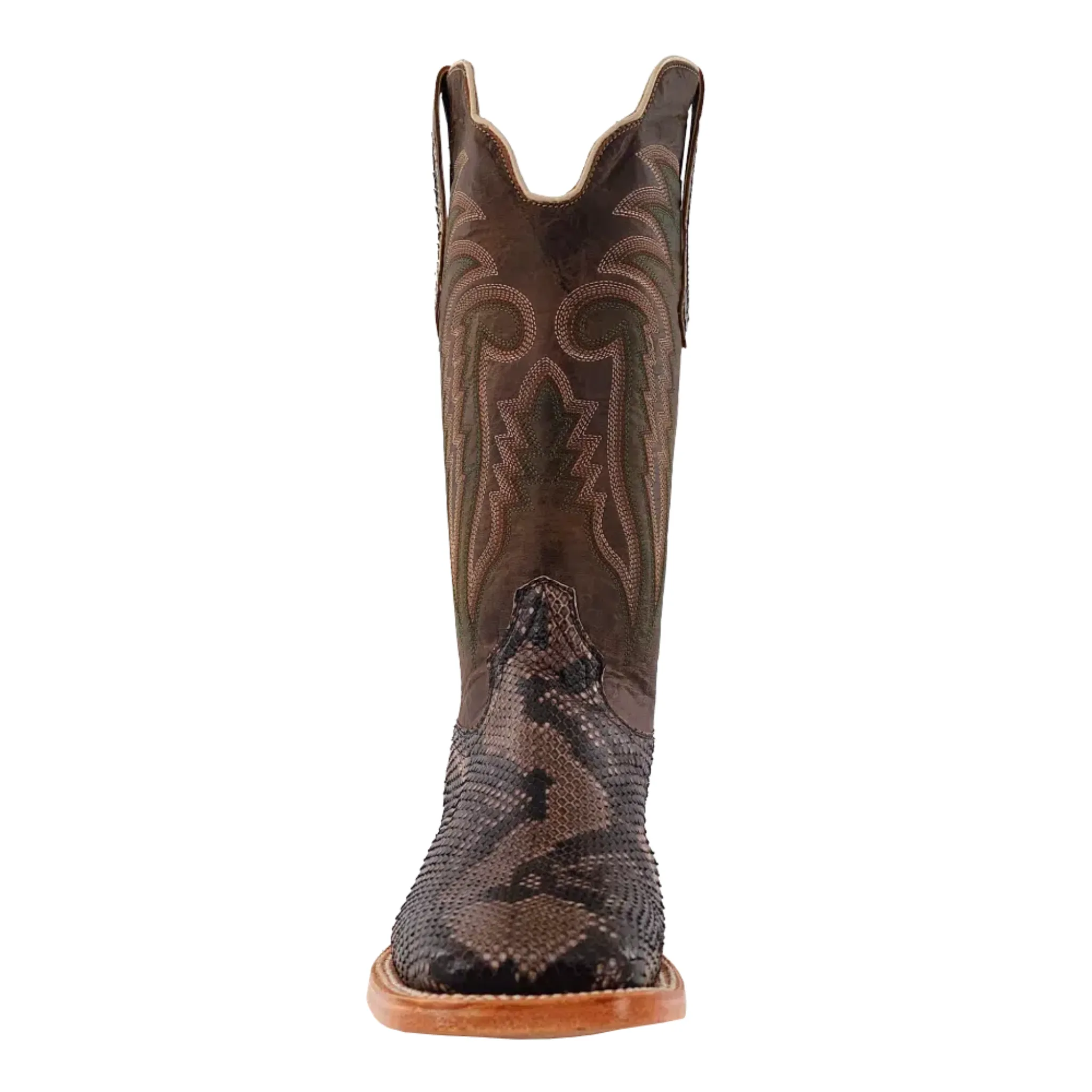 R. WATSON MEN'S RUSTIC PYTHON BELLY WESTERN BOOTS - RW7913-2