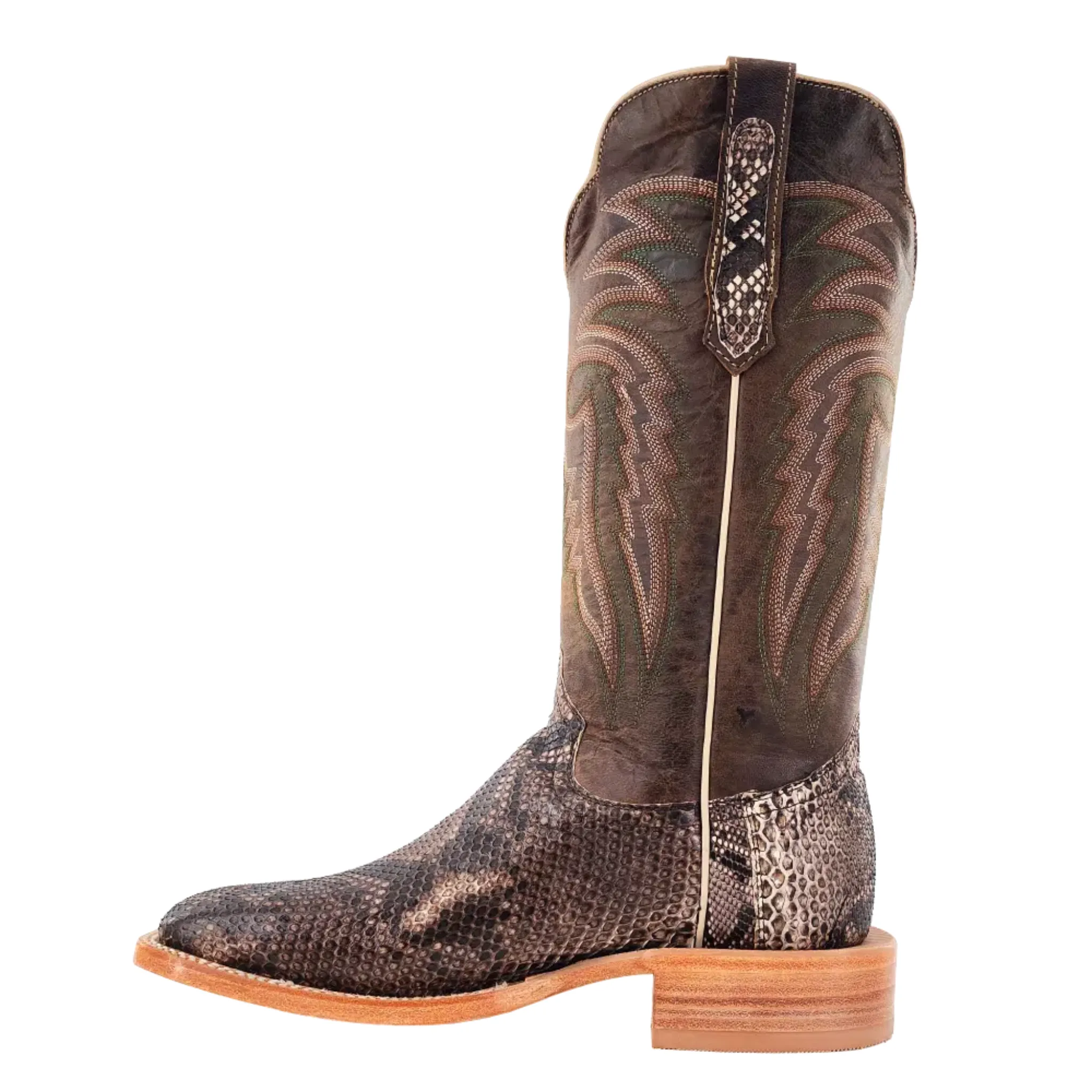 R. WATSON MEN'S RUSTIC PYTHON BELLY WESTERN BOOTS - RW7913-2