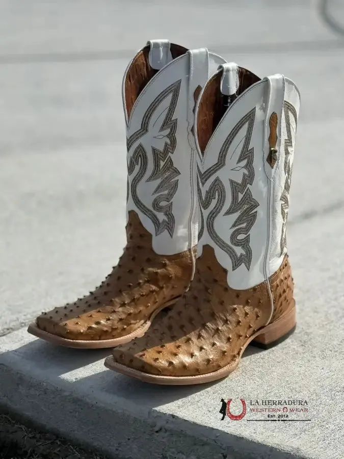 RANCHER OSTRICH UMBER NUEVO MEXICO BOOT