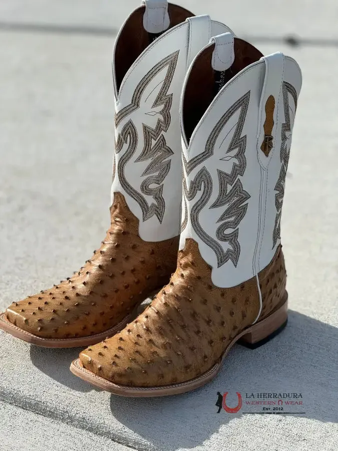 RANCHER OSTRICH UMBER NUEVO MEXICO BOOT