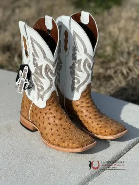 RANCHER OSTRICH UMBER NUEVO MEXICO BOOT