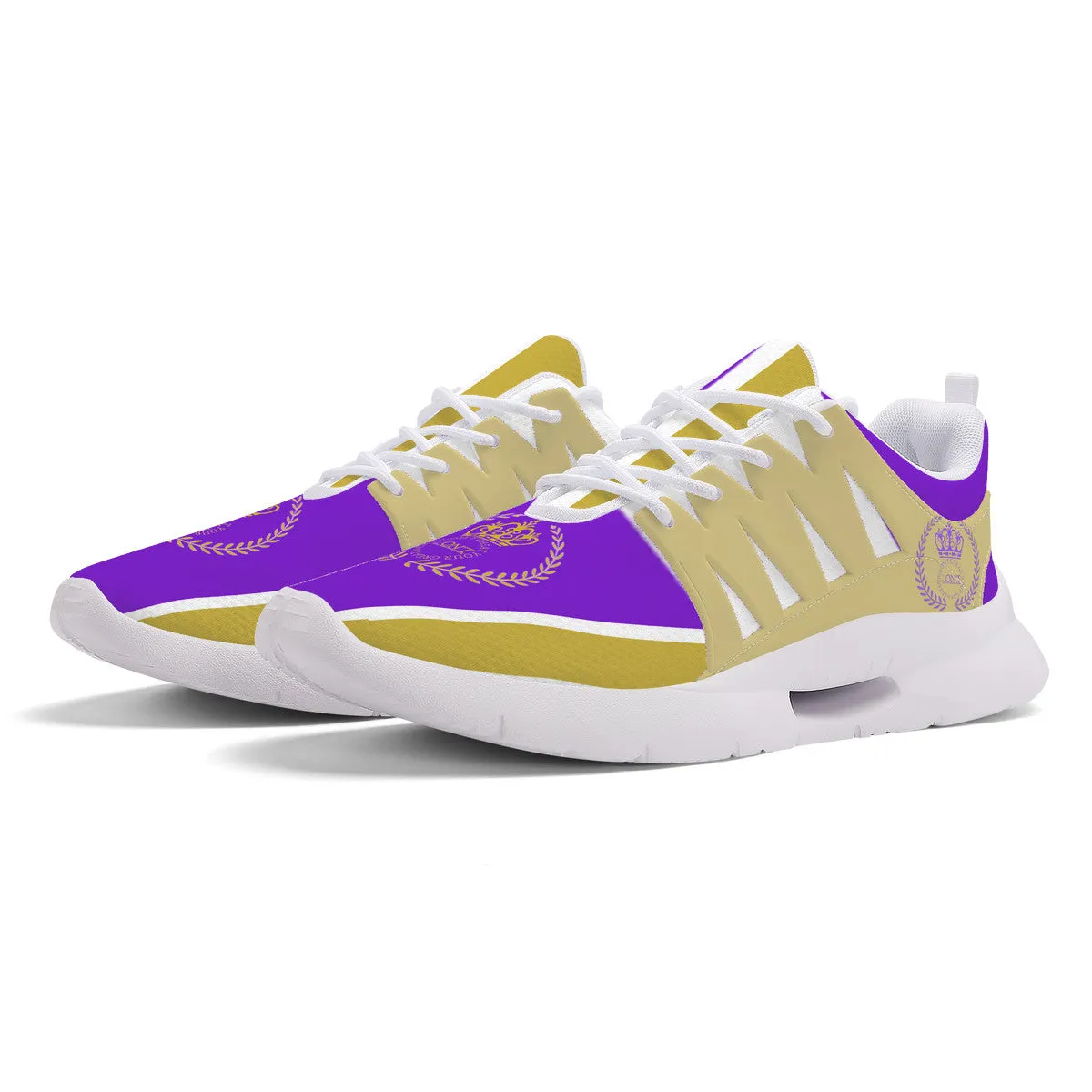 Royalty 24 Purple ,Gold Logo & Stripes Unisex New Training Runing Shoes