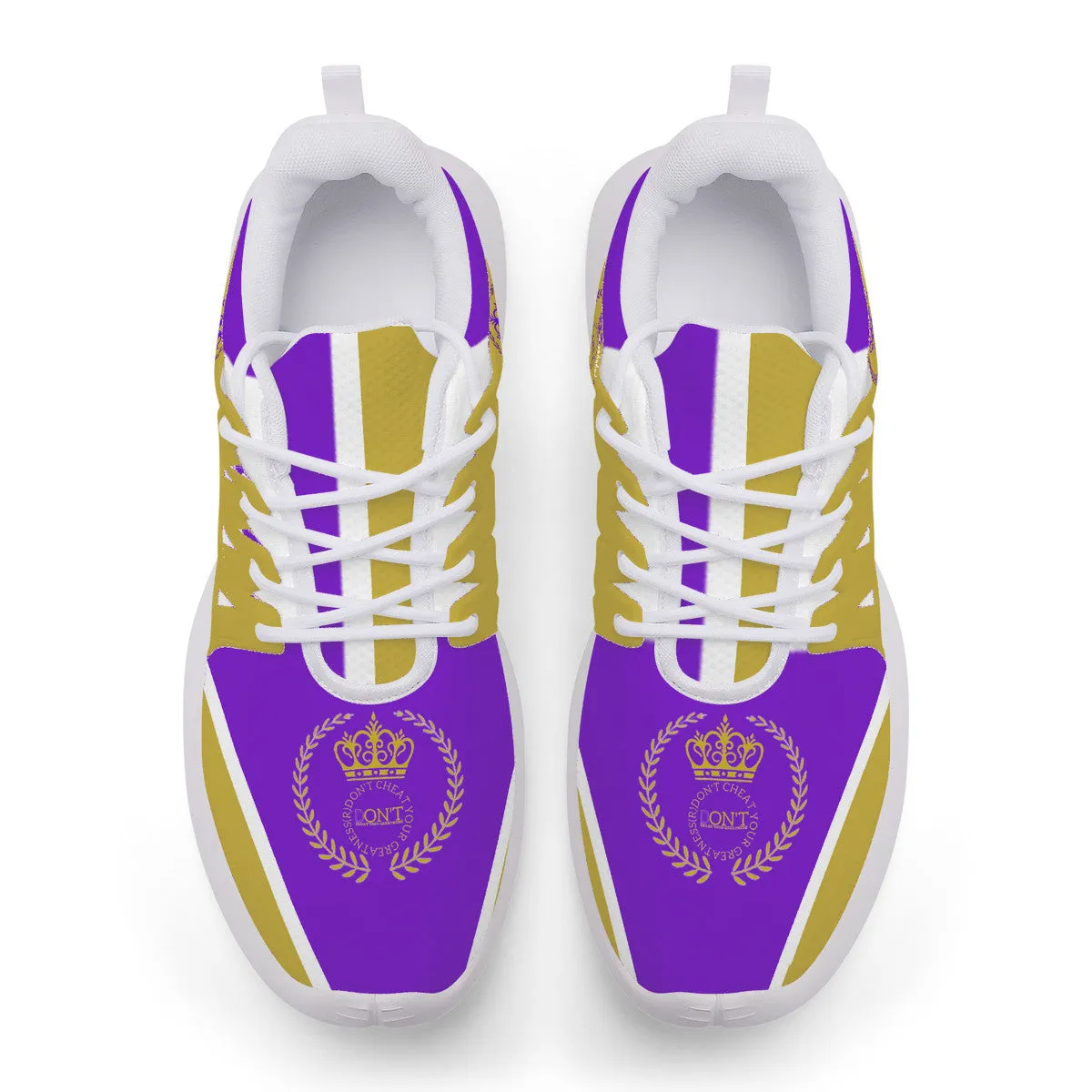 Royalty 24 Purple ,Gold Logo & Stripes Unisex New Training Runing Shoes