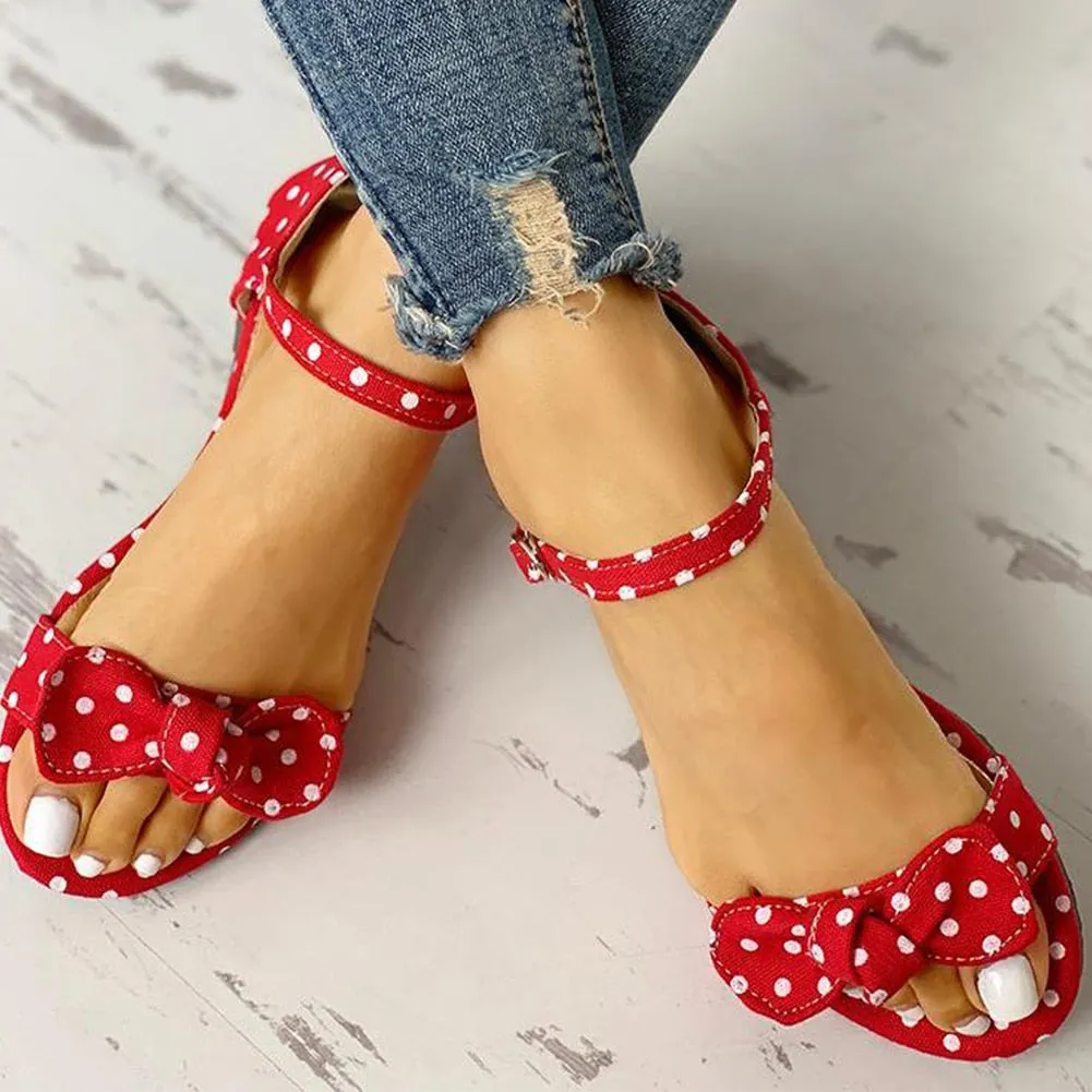 Sexy Polka Dot Comfortable Flat Sandal