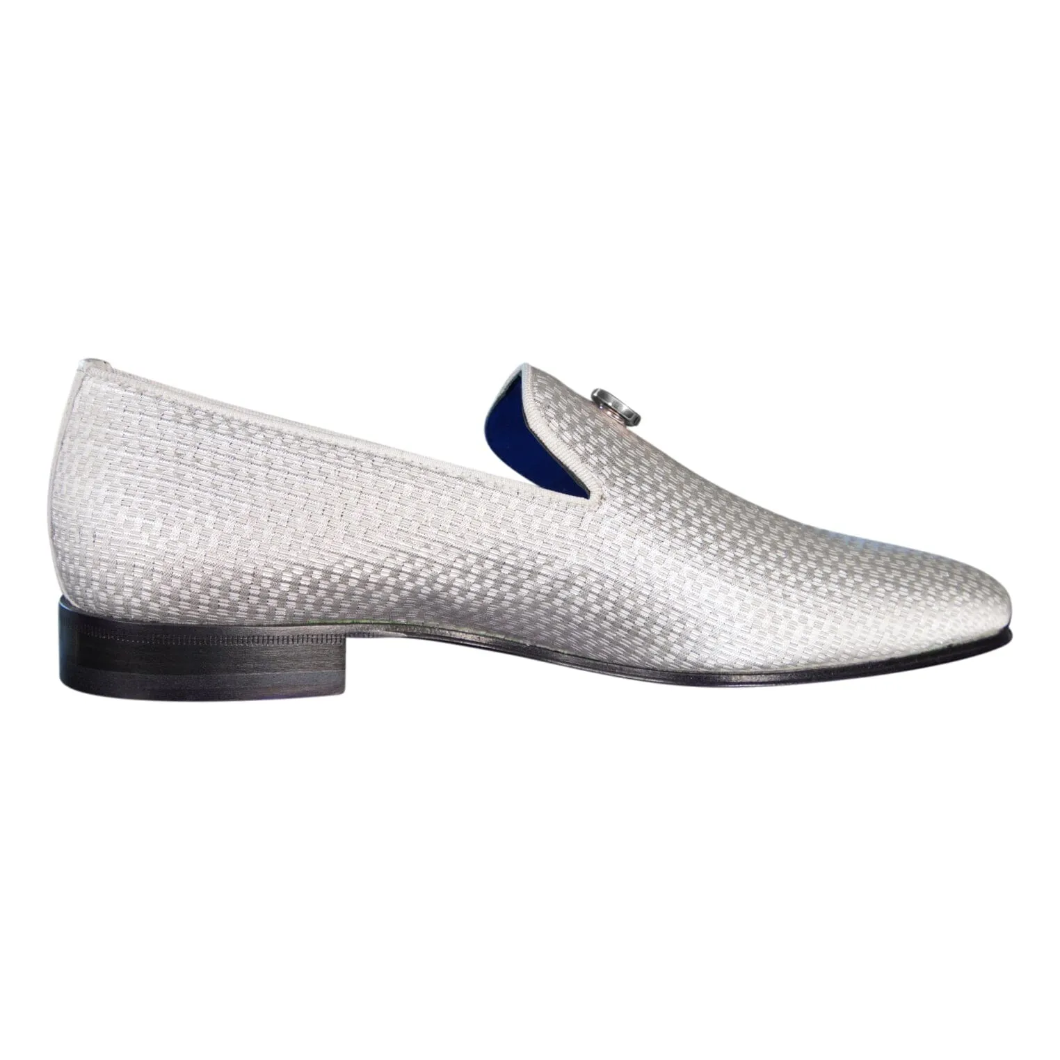 Silver Diamante With Silver Hardware Loafer