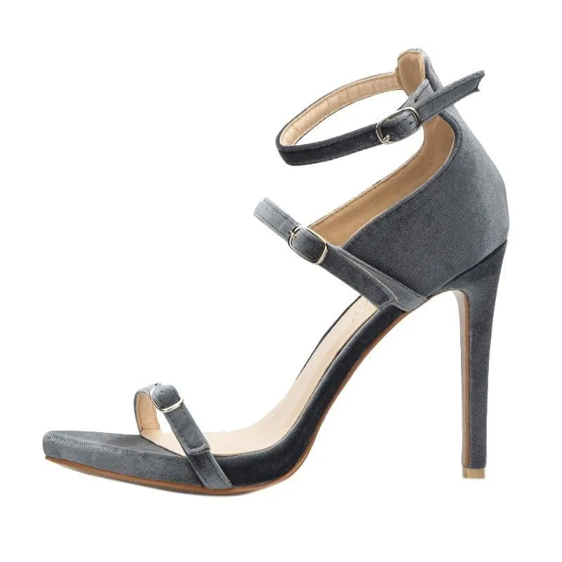 Summer Buckle Strap High Heels Sandals