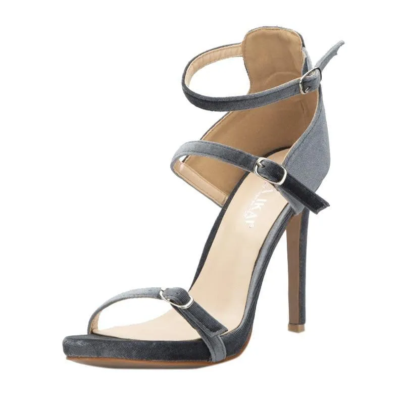 Summer Buckle Strap High Heels Sandals