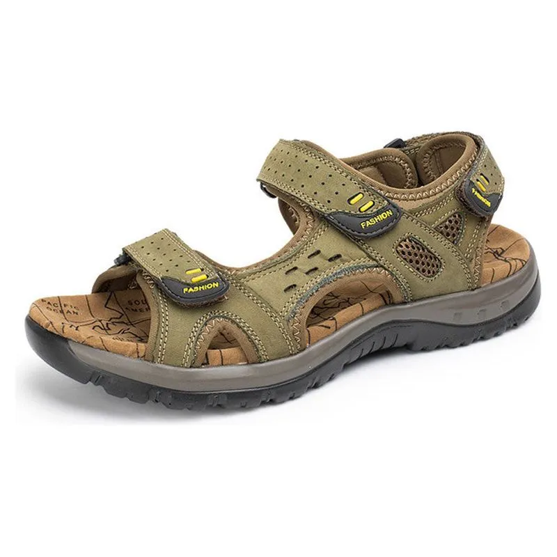 Summer Leisure Beach Men Shoes High Quality Leather Sandals The Big Yards Men's Sandals