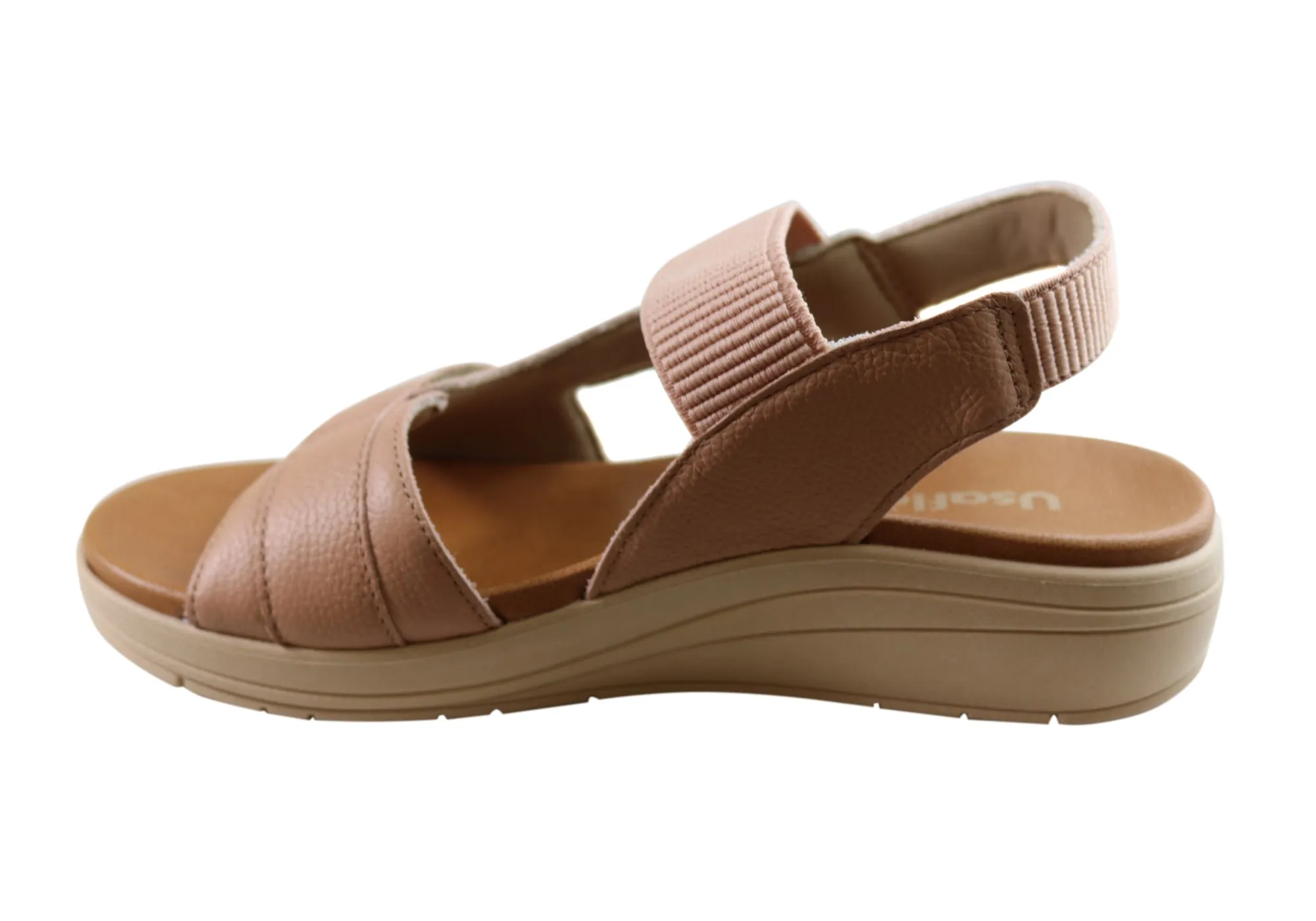 Usaflex Toka Womens Comfortable Leather Sandals Made In Brazil