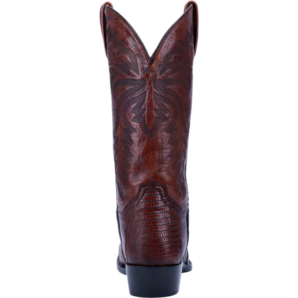 Winston Lizard Embroidered Round Toe Cowboy Boots