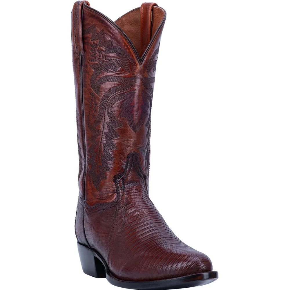 Winston Lizard Embroidered Round Toe Cowboy Boots