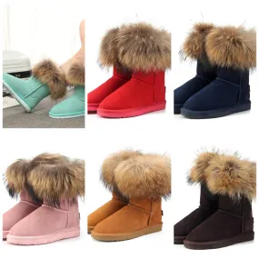 Women's Fox Fur Snow Boots kay