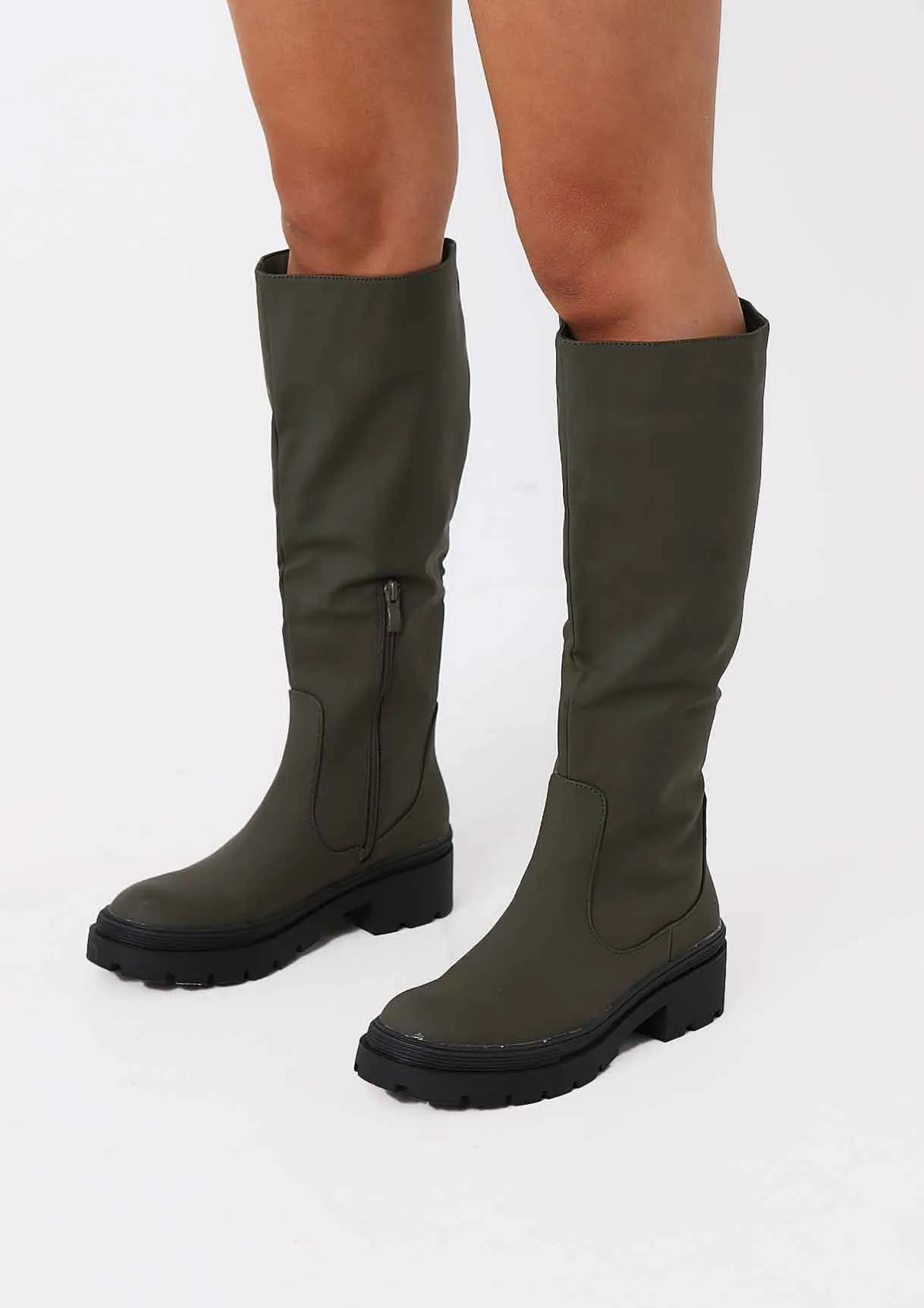 Zeke Khaki Wellie Boots